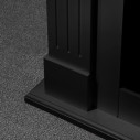 Camino elettrico da terra Cambridge in legno Nero 110x36x100 Divina Fire dettaglio