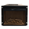 Camino elettrico da terra Cambridge in legno Nero 110x36x100 Divina Fire dettaglio