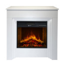 Camino elettrico da terra Bellini in legno Bianco 96x35x96 Divina Fire vista