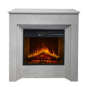 Camino elettrico da terra Bellini in legno effetto Cemento 96x35x96 Divina Fire vista