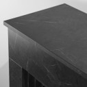 Camino elettrico da terra Bellini in legno effetto Marmo Nero 96x35x96 Divina Fire dettaglio