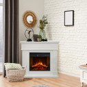 Camino elettrico da terra ad angolo Ford Bianco 110x63x102 Divina Fire ambientazione