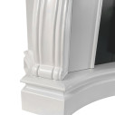Camino elettrico caminetto da terra Parigi in legno Bianco 123x39x100 Divina Fire dettaglio