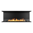 Camino a bioetanolo da incasso Trifacciale 3 lati aperti 120x45 Trevi 120 Divina Fire vista