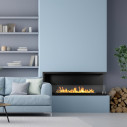 Camino a bioetanolo da incasso ad angolo 120x45 Sutri 120 DX Divina Fire ambientazione