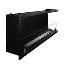 Camino a bioetanolo da incasso ad angolo 120x45 Sutri 120 DX Divina Fire vista