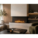 Camino a bioetanolo da incasso Trifacciale 120x50 Giove 120 Topline Divina Fire ambientazione