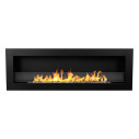 Camino a bioetanolo da incasso parete 120x40 Livorno 120 Nero  Divina Fire vista