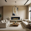 Camino a bioetanolo da incasso parete 120x40 Livorno 120 Nero  Divina Fire ambientazione