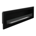 Camino a bioetanolo da incasso parete 120x40 Livorno 120 Nero  Divina Fire vista