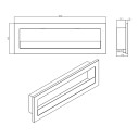 Camino a bioetanolo da incasso parete 120x40 Livorno 120 Nero  Divina Fire dimensioni