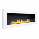Camino a bioetanolo da incasso parete 120x40 Livorno 120 Bianco Divina Fire vista