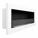 Camino a bioetanolo da incasso parete 120x40 Livorno 120 Bianco Divina Fire vista