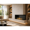 Camino a bioetanolo da incasso ad angolo 120×50 Urano 120 DX Topline Divina Fire ambientazione