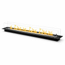 Bruciatore per camino a bioetanolo da incasso con vetri da 120 cm Divina Fire vista