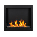 Camino a bioetanolo da incasso a parete frontale 60x55 Furore 60 Divina Fire ambientazione