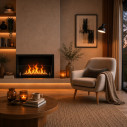 Camino a bioetanolo da incasso ad angolo 60x45 Sutri 60 SX Divina Fire ambientazione