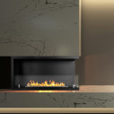 Camino a bioetanolo da incasso ad angolo 90x45 Sutri 90 DX Divina Fire ambientazione