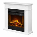 Camino elettrico da terra Jefferson in legno Bianco 89,5x28x90,5 Divina Fire vista