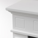 Camino elettrico da terra Jefferson in legno Bianco 89,5x28x90,5 Divina Fire dettaglio