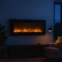 Camino elettrico da parete Dallas 127x11x50 Divina Fire ambientazione
