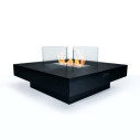 Camino a bioetanolo da terra per interno esterno Panarea Nero 70x70x35 Divina Fire vista