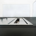 Camino a bioetanolo da terra per interno esterno Panarea Nero 70x70x35 Divina Fire dettaglio