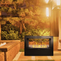 Camino a bioetanolo da terra per interno esterno Giotto S Nero 100x30x70 Divina Fire ambientazione