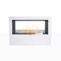 Camino a bioetanolo da terra per interno esterno Giotto S Bianco 100x30x70 Divina Fire vista