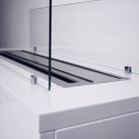 Camino a bioetanolo da terra per interno esterno Caravaggio Bianco 100x40x40 Divina Fire dettaglio