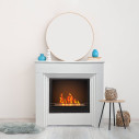 Camino a bioetanolo da terra Bellini in legno Bianco 96x35x96 Divina Fire ambientazione