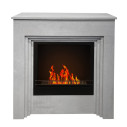 Camino a bioetanolo da terra Bellini in legno effetto Cemento 96x35x96 Divina Fire vista