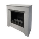 Camino a bioetanolo da terra Bellini in legno effetto Cemento 96x35x96 Divina Fire vista