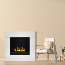Camino a bioetanolo da terra Michelangelo in legno bianco 96x35x90 Divina Fire ambientazione