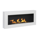 Camino a bioetanolo da parete Siena 90x12x40 Bianco  Divina Fire vista