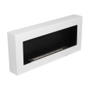 Camino a bioetanolo da parete Siena 90x12x40 Bianco  Divina Fire vista