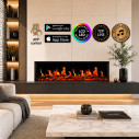 Camino elettrico da incasso tecnologia LED Filadelfia 150 Divina Fire dettaglio