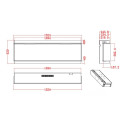 Camino elettrico da incasso tecnologia LED Filadelfia 150 Divina Fire dimensioni