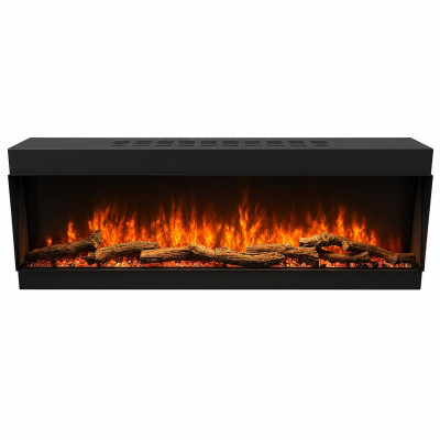 Camino elettrico da incasso a parete frontale Detroit 130