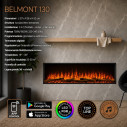 Camino elettrico da incasso a parete 3 lati Belmont 130 Divina Fire dettaglio