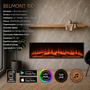 Camino elettrico da incasso a parete 3 lati Belmont 150 Divina Fire dettaglio