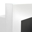 Camino a bioetanolo da parete o incasso Livorno 90x12x40 con vetro Bianco Divina Fire dettaglio