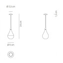 Dondolina Pro LED lampada da tavolo Bronzo Zafferano dimensioni