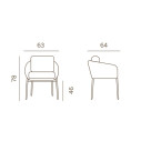 Elba Armchair Grattoni dimensioni