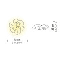 Etoile Ceiling-Wall lampada da soffitto-parete Slamp dimensioni