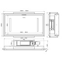Faber Heaven Dual Light A90 X Flat Cappa a soffitto dimensioni