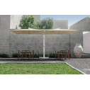 Fellini Alluminio ombrellone multiplo versione a V 300x800 Ombrellificio Veneto ambientazione