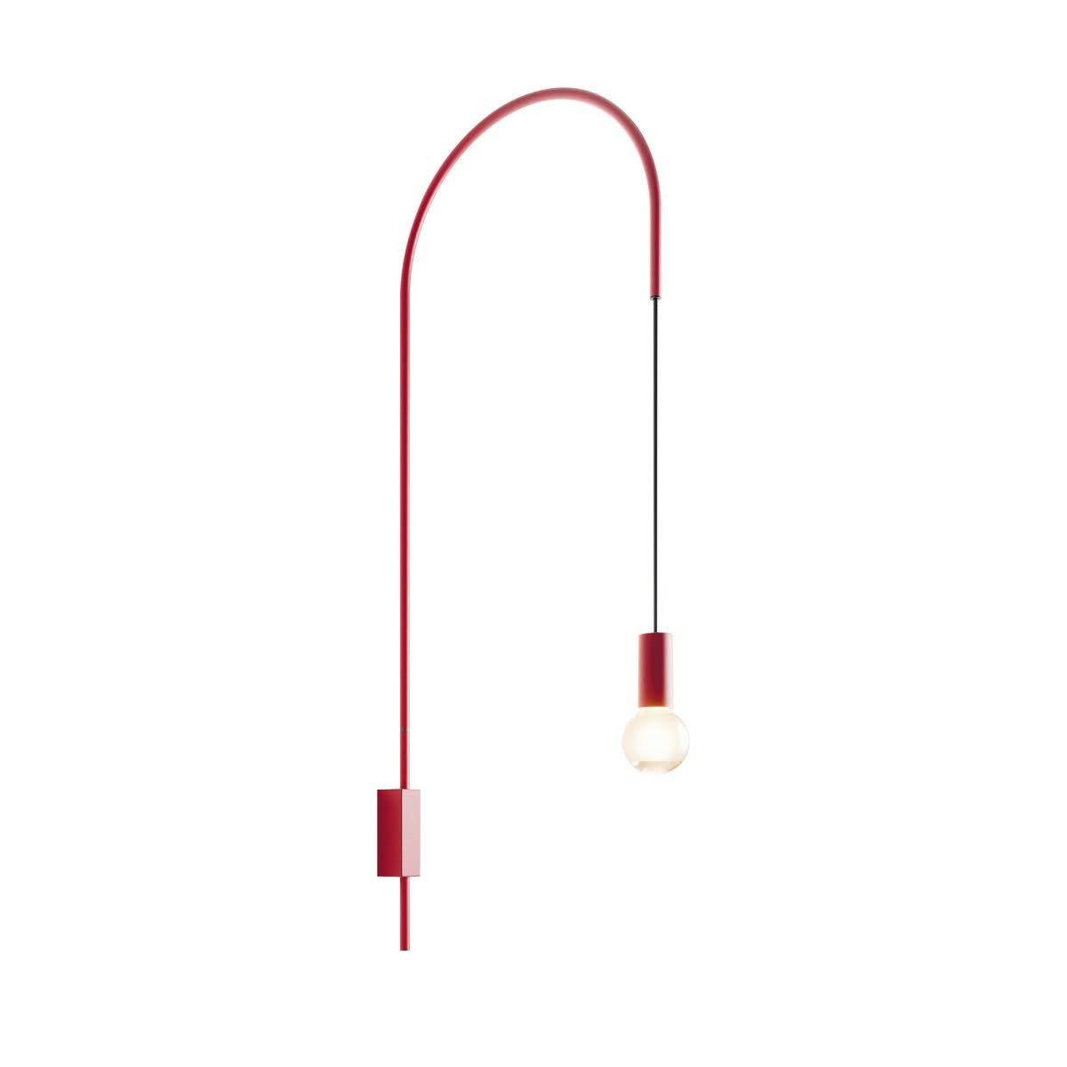 Filo Lampada da parete H 110,5 E27 Rosso