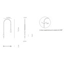 Filo Lampada da parete H 110,5 E27 Bianco Zafferano dimensioni