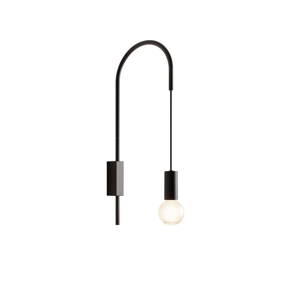 Filo Lampada da parete H 61,2 E27 Nero